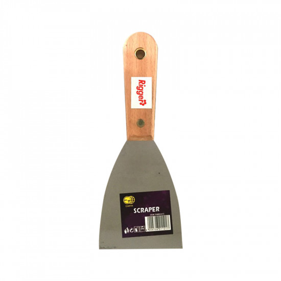 RIGGER Paint Scraper 75mm Wood Handle RIGGER Paint Scraper 75mm Wood Handle
