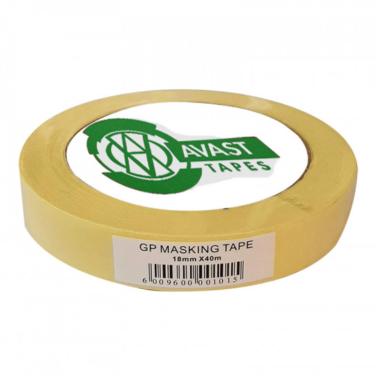 AVAST Masking Tape General Purpose 18mmx40m AVAST Masking Tape General Purpose 18mmx40m