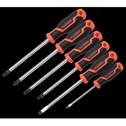 6pc Screwdriver Set Soft H&le