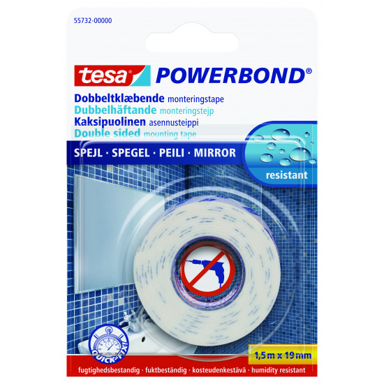 TESA Powerbond Mirror 1.5mx19mm (ip 12) TESA Powerbond Mirror 1.5mx19mm (ip 12)