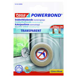 TESA Powerbond Transparent 1.5mx19mm (ip 12)