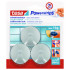 TESA Powerstrips Hooks Small Round 3 Hooks/ 4 Strips Chrome Matt (ip 6)