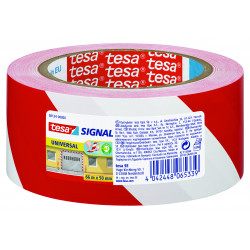 TESA Marking Tape Universal 66mx50mm Red-white (ip 6)
