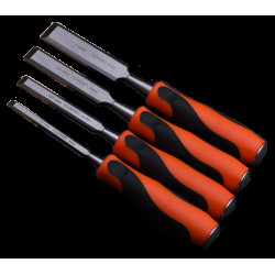 4pcs Orange Black H&le Wood Chisel Set