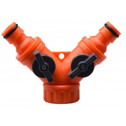 1/2 Inch Y Shape Double Individual Hose Connector