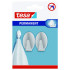 TESA Permanent Hooks Oval L Metal 2 Hooks Stainless Steel