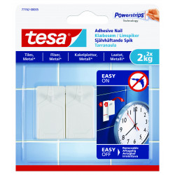 TESA Adhesive Nail 2kg - Tiles 2 Hooks/ 3 Strips (ip 8)