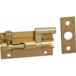 Barrel Bolt Brass Plated Neck 75mm (1)