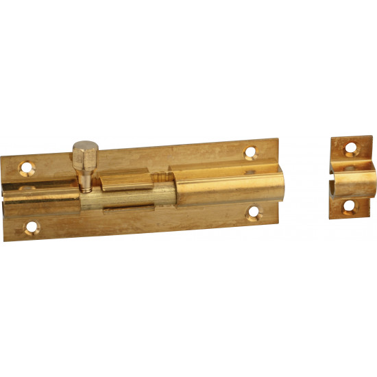 Barrel Bolt Brass Plated Straight 100mm (1) Barrel Bolt Brass Plated Straight 100mm (1)