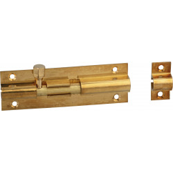 Barrel Bolt Brass Plated Straight 75mm (1)