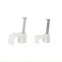 Cable Clip Flat White 8mm (100)