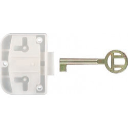Cupboard Lock Plastic Brown (1)
