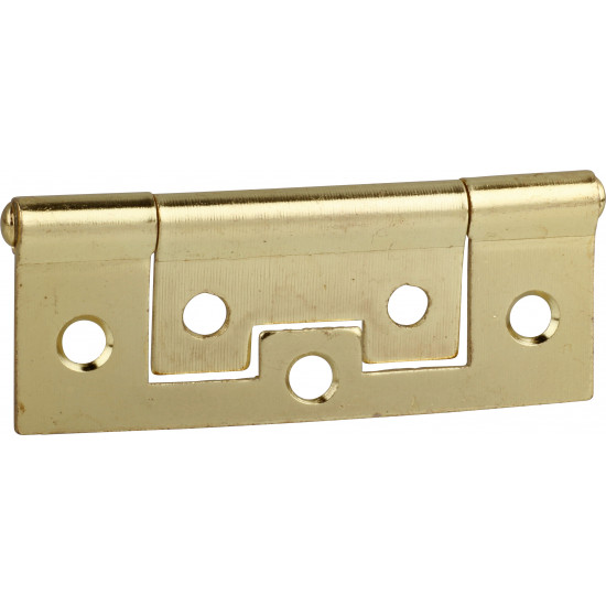 Flush Hinge Brass Plated 75mm (2)