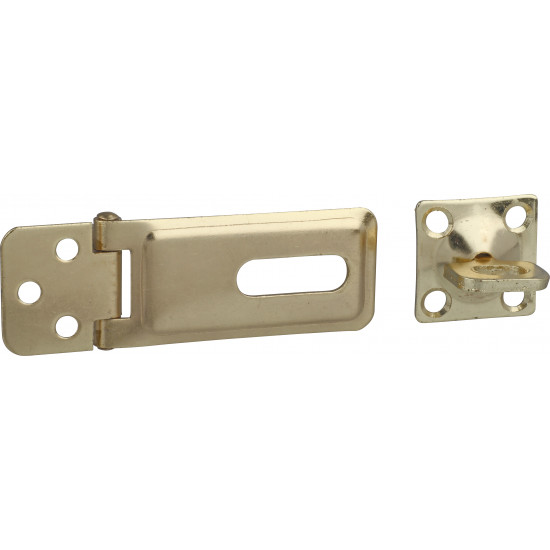 Hasp & Staple Brass Plated 75mm (1) Hasp & Staple Brass Plated 75mm (1)