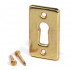 Escutcheon Plate Straight Brass Plated (1)