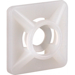 Mount Pad Cable Ties White 19x19mm (10)