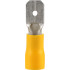 Pre-ins Male Disconnect Yellow 6.3mm (25)