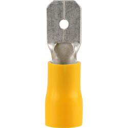 Pre-ins Male Disconnect Yellow 6.3mm (8)