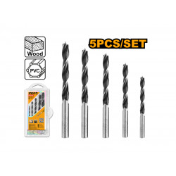Drill Bit Set Wood 3-8mm D/blister 5pc