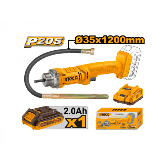 20v Ps+ C/l Concrete Vibrator Kit 20v Ps+ C/l Concrete Vibrator Kit