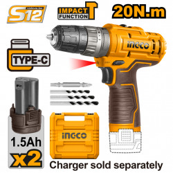 12v Ps+ C/l Drill Impact 20nm Kit Usb Type C 4p Ki