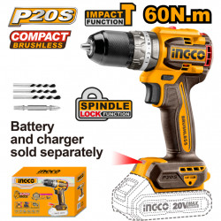 20v Ps+ C/l Drill B/less 60nm Imp + Acc