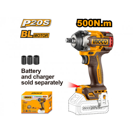 20v Ps+ C/l Wrench 500nm Imp Brushless