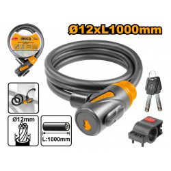 Lock Bicycle Lock Frame Pvc Coat 12x1000mm