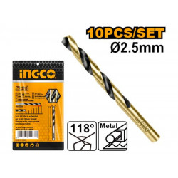 Drill Bit Hss 2.5mm 10/pkt