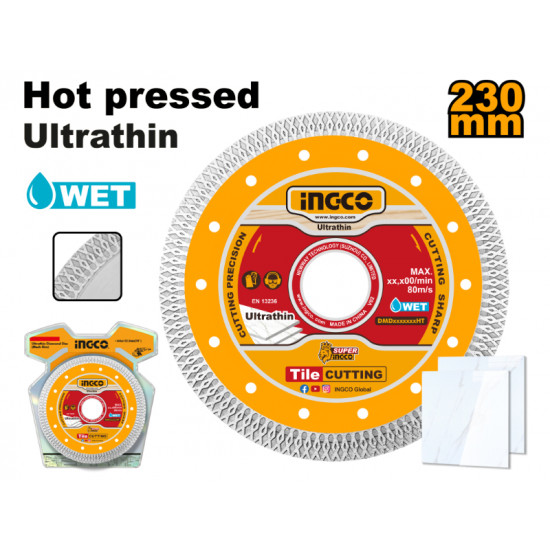 Disc Wet Diamond Ultra Thin Mesh Rim 230mm Disc Wet Diamond Ultra Thin Mesh Rim 230mm