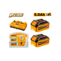 20v Ps+ C/l Fast 5.0ah 2bat & Dual Charger Kit