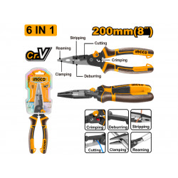 Plier Multi/f L/nose 6 In 1 200mm Cr-v