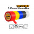 Tape Insul 20mx18x0.13mm R/y/b/bl/w P/10