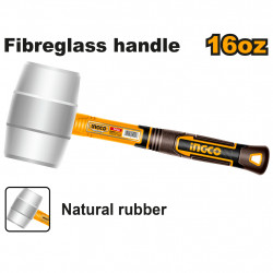 Mallet White 450g F/glass Hndl