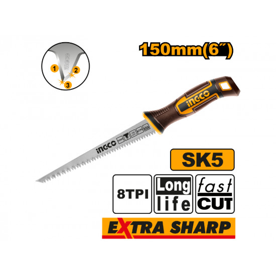 Saw Wall Board 3 Edge Teeth 8tpi 150mm Saw Wall Board 3 Edge Teeth 8tpi 150mm