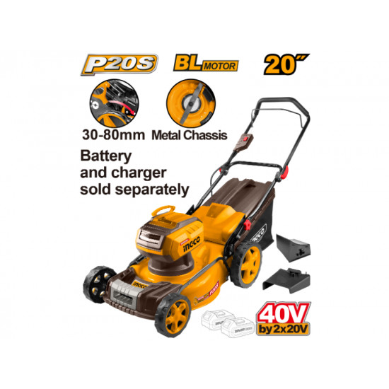 20v Ps+ C/l 40v Lawn Mower 510mm 60l 20v Ps+ C/l 40v Lawn Mower 510mm 60l