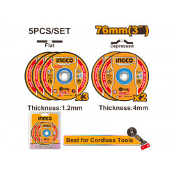 Disc Cut/grind Metal Abrasive 75mm Set 5pc