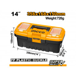 Tool Box Plastic 356x168x160mm 10kg