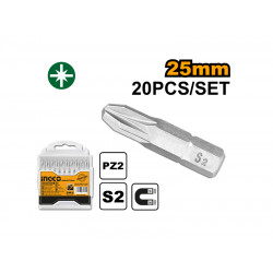 S/driver Bit Pz2 25mm 20pc