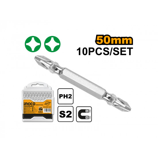 S/d Bit Ph2 50mm D/end Mag 10p S/d Bit Ph2 50mm D/end Mag 10p