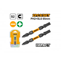 S/d Bit Impact Ph2+sl6 65mm S2 2pc