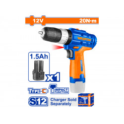 12v Ps+ C/l Imapct Drill Usb Type -c + 1.5ah Bat