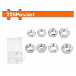 Nut Hex Acc Set 3-10mm 225pcs