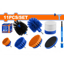 Brush Cleaning Set + Hndl 1/4 Hex 2 To 3.5 11pcs