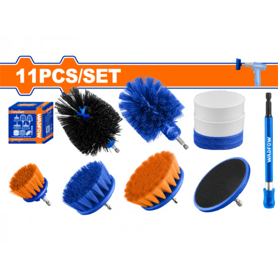 Brush Cleaning Set + Hndl 1/4 Hex 2 To 3.5 11pcs Brush Cleaning Set + Hndl 1/4 Hex 2 To 3.5 11pcs