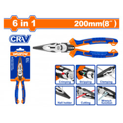 Plier L/nose 6 In 1 Multi Function 200mm