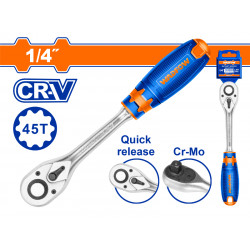 Ratchet Wrench Cr-v/crmo 1/4 45t 158mm