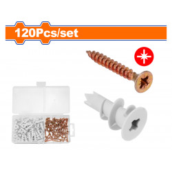 Screw Chipboard & Anchor Set 15x28mm 120pcs