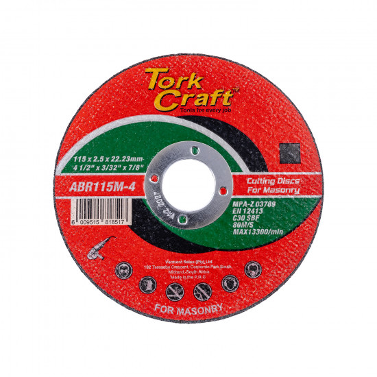 Cutting Disc Masonry 115 X 2.5 X 22.22mm Cutting Disc Masonry 115 X 2.5 X 22.22mm