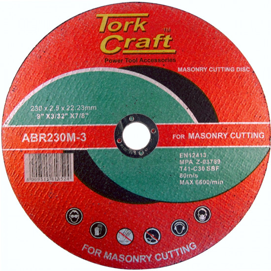 Cutting Disc Masonry 230 X 2.5 X 22.22mm Cutting Disc Masonry 230 X 2.5 X 22.22mm
